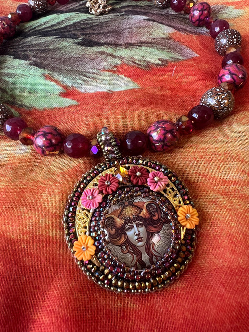 Art Deco Angel Necklace