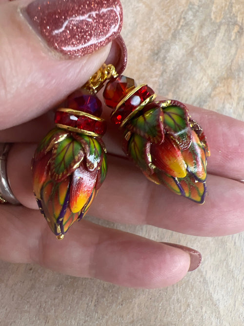 Autumn Leaves Pod Earrings