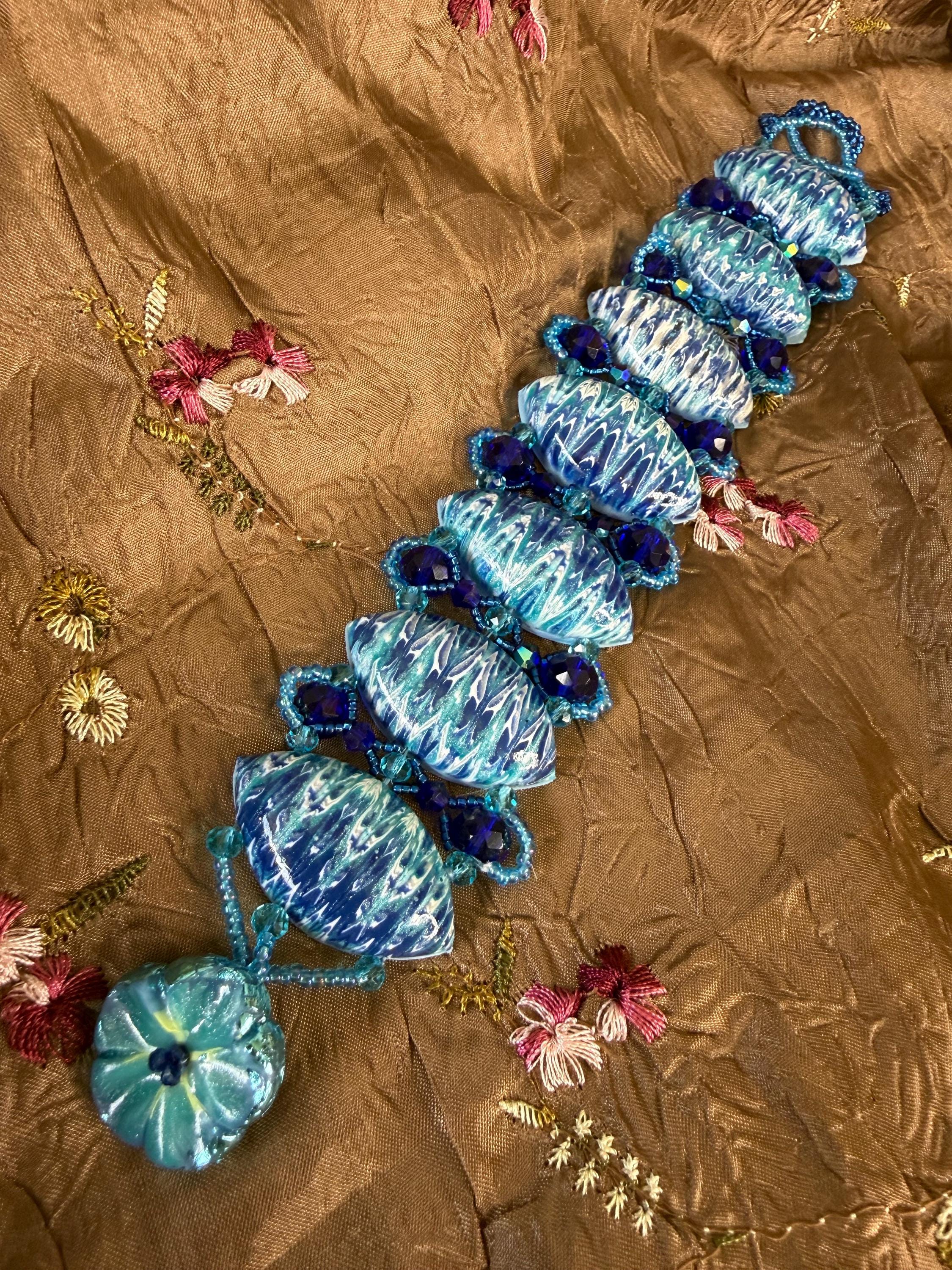 Indigo Beaded Bracelet