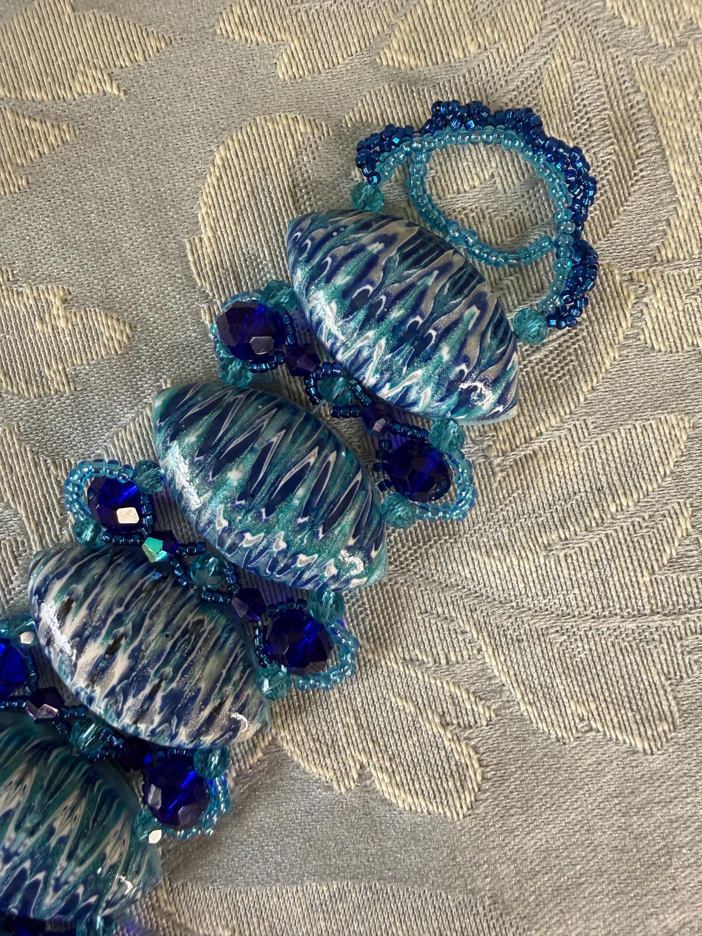 Indigo Beaded Bracelet