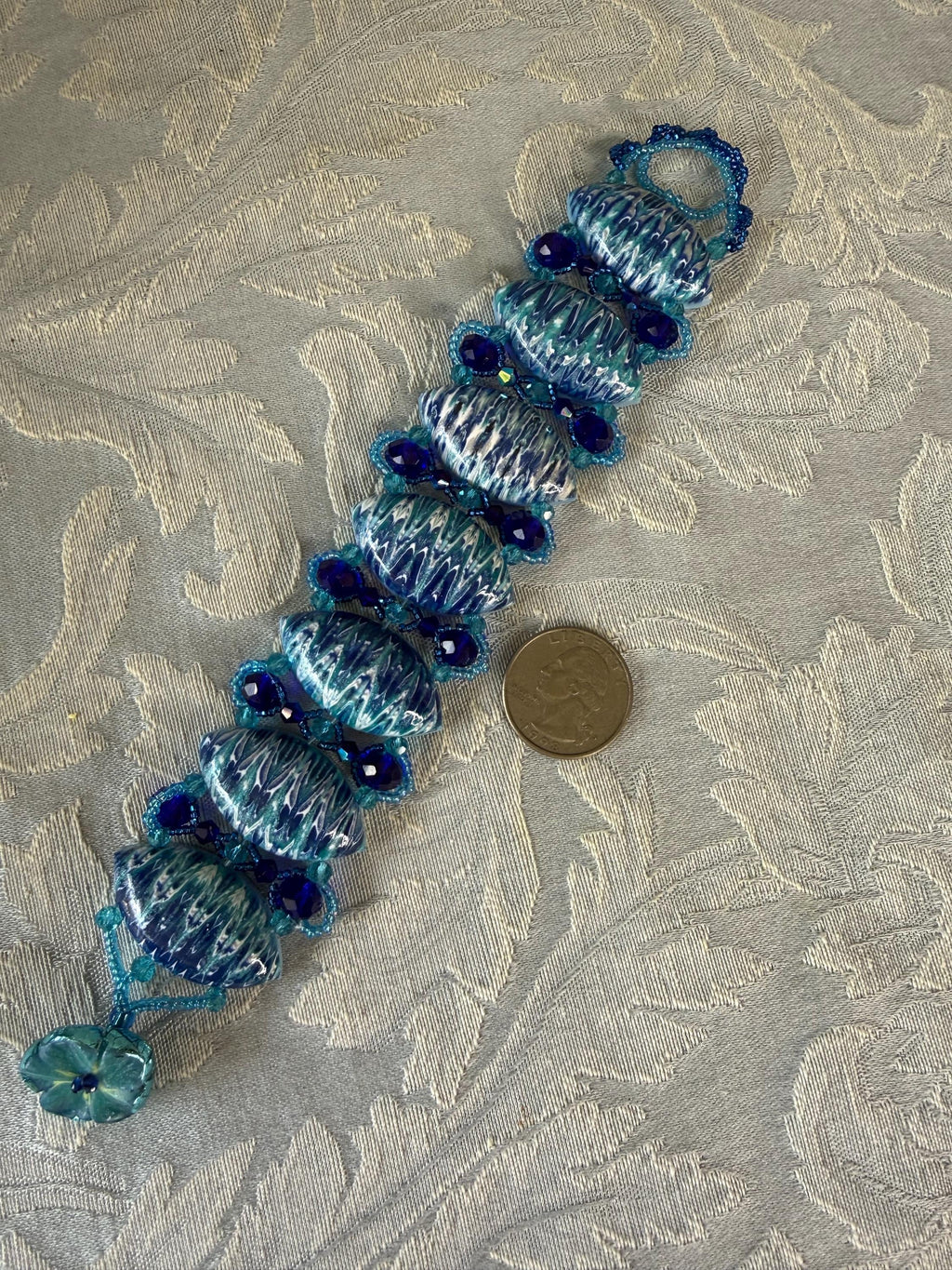 Indigo Beaded Bracelet