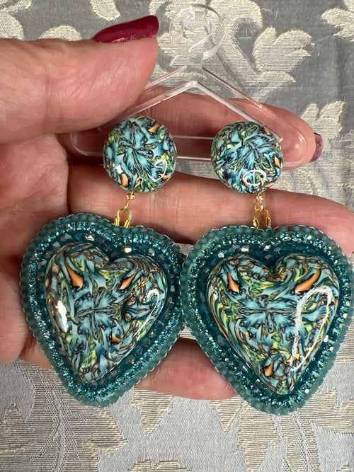 Aqua Sweeheart Earrings