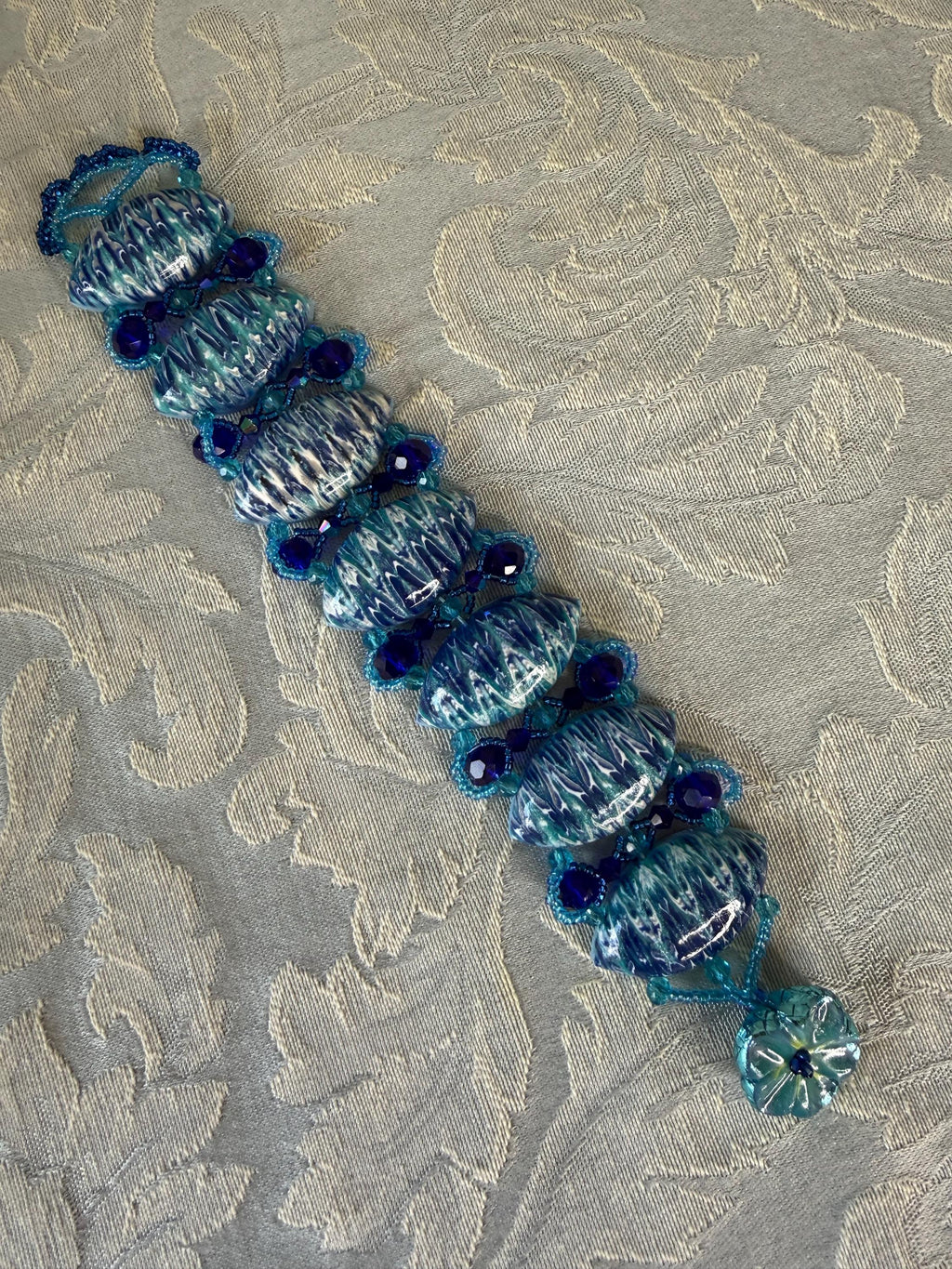 Indigo Beaded Bracelet